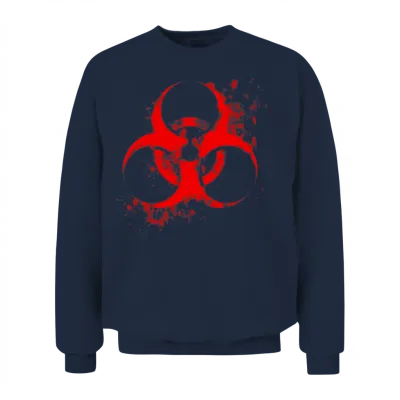 Bloody Biohazard Unisex Sweatshirt - Navy