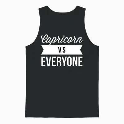 Capricorn vs Everyone Unisex Tank Top - Black