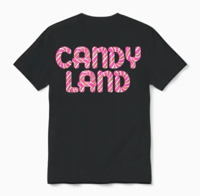 Candy Land Retro 90's Logo Unisex T-Shirt - Black