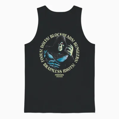 Maîtres De L'univers : Skeletor Fools! Idiots Sans Cerveau Unisex Tank Top - Black
