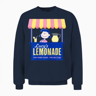 Peanuts - Snoopy Lucy's Lemonade Unisex Sweatshirt - Navy