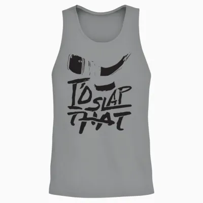 I D Slap That Hockey Unisex Tank Top - Sport Grey