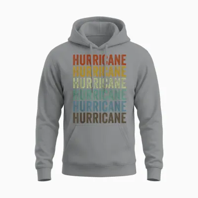 Hurricane City Retro Unisex Hoodie - Sport Grey
