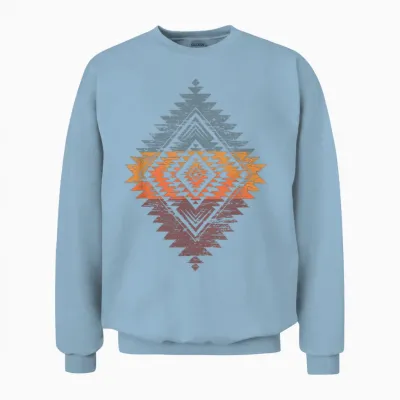 Südamerika Muster Indianer Azteken Unisex Sweatshirt - Light Blue