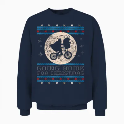 E.t. the Extra-Terrestrial Home for Christmas Unisex Sweatshirt - Navy