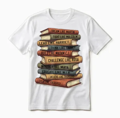 Black History Month Black Leaders African American Teachers Unisex T-Shirt - White