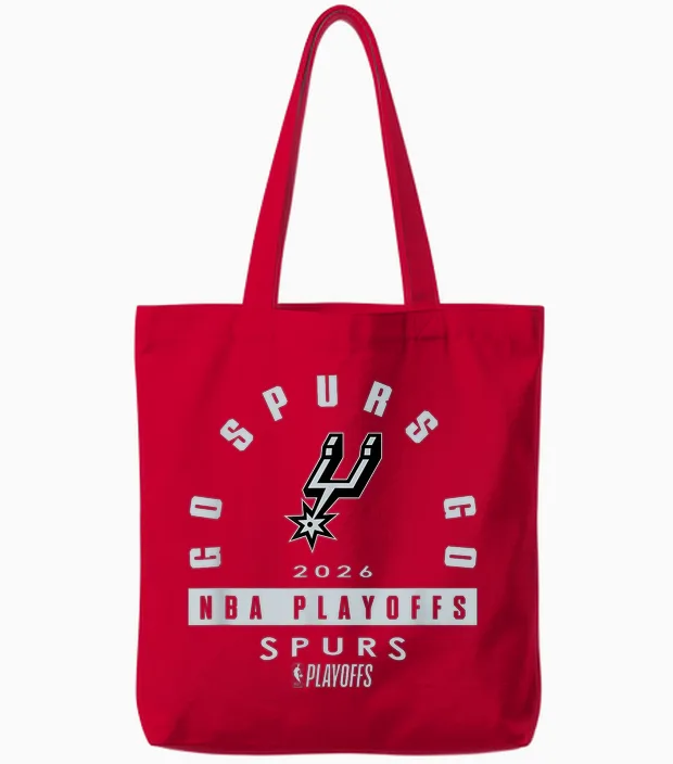 Nba 2026 Playoffs Mantra Spurs Over the Rainbow Tote Bags in Red