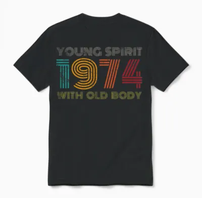 1974 Vintage 50th Birthday Unisex T-Shirt - Black