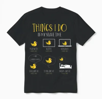 Rubber Duck Fan, Rubber Ducks Unisex T-Shirt - Black
