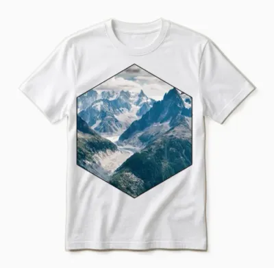 Hexagon Mountains Unisex T-Shirt - White