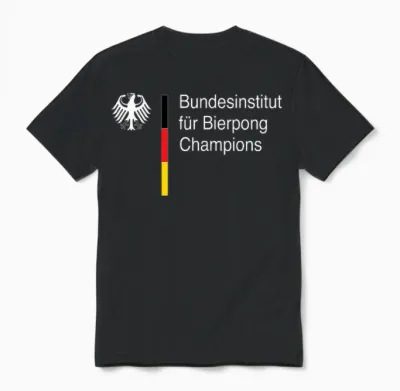 Bundesinstitut Für Bierpong Champions | Lustiges Bierpong Unisex T-Shirt - Black