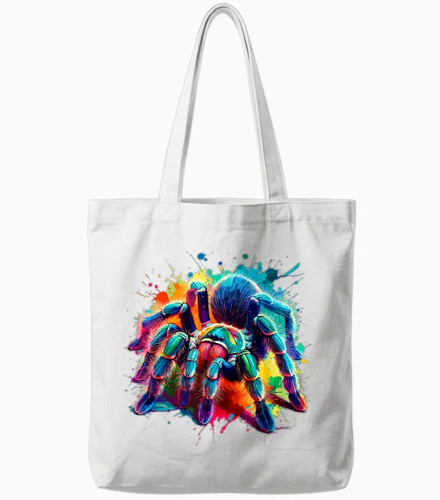 Bunte Splash-Art-Vogelspinnen-Spinnen-Vogelspinnen-Liebhaber Tote Bags in White