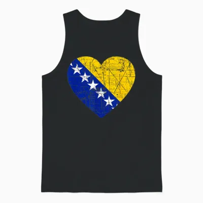 Bosnien Geschenk Flagge Bosnia Vintage Herzegowina Sarajevo Unisex Tank Top - Black