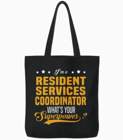 Resident Services Coordinator Tote Bags - Black