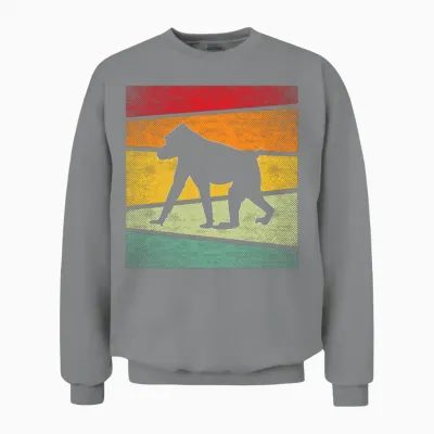 Monkey Retro Unisex Sweatshirt - Sport Grey