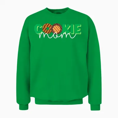 Cookie Mom Cookie Dealer Scout for Women Funny Scouting Mom Unisex Sweatshirt - Irish Green