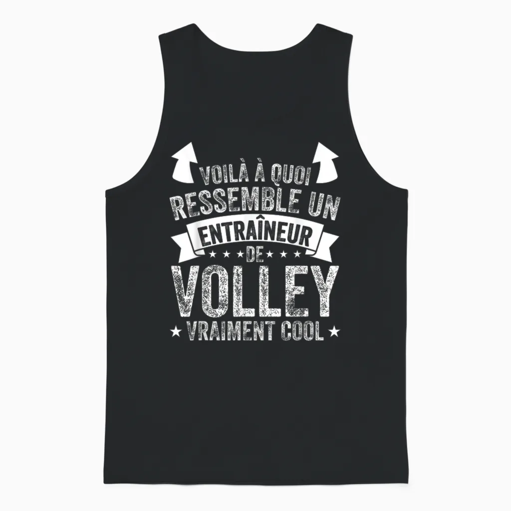 Coach Volleyball Un Entraîneur De Volley Vraiment Cool Unisex Tank Top in Black