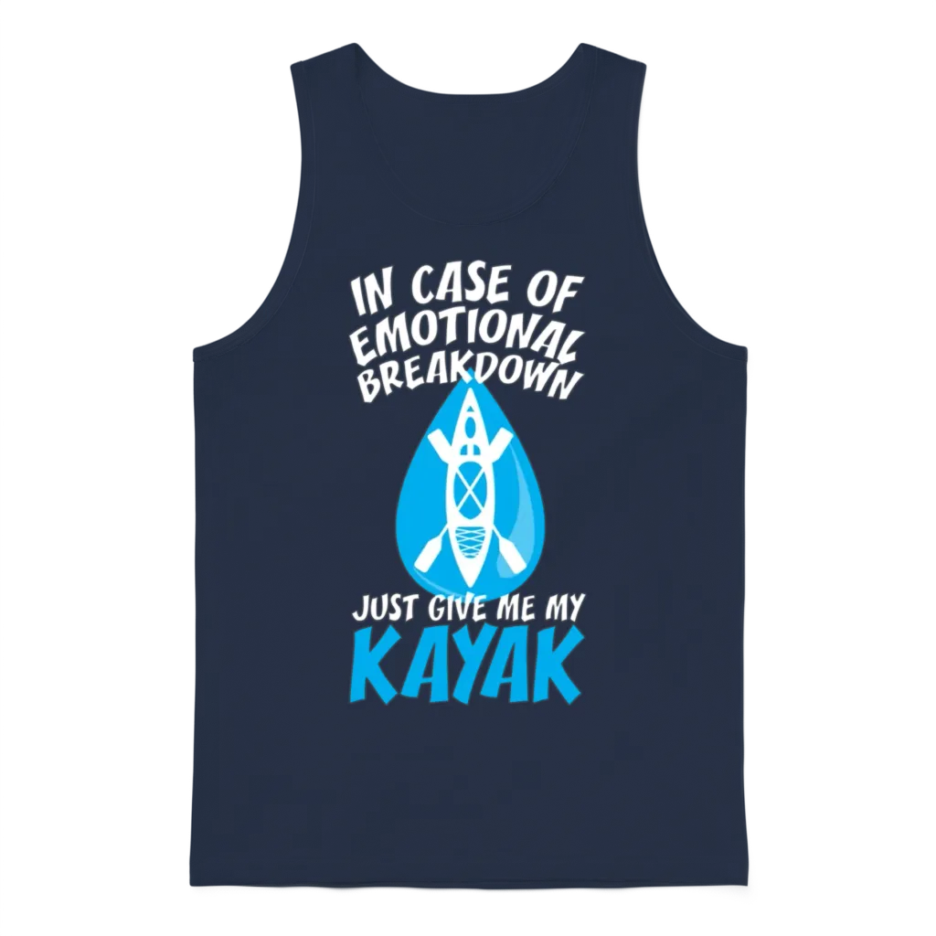 Funny Kayaking Kayak Unisex Tank Top - Navy