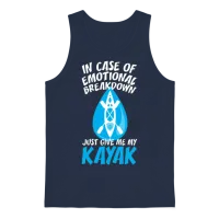 Funny Kayaking Kayak Unisex Tank Top - Navy – 1