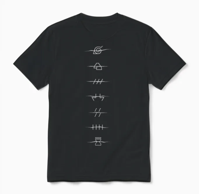 Naruto Shippuden Front Back Anti-Village Anime T-Shirt Haut De Gamme Unisex T-Shirt in Black