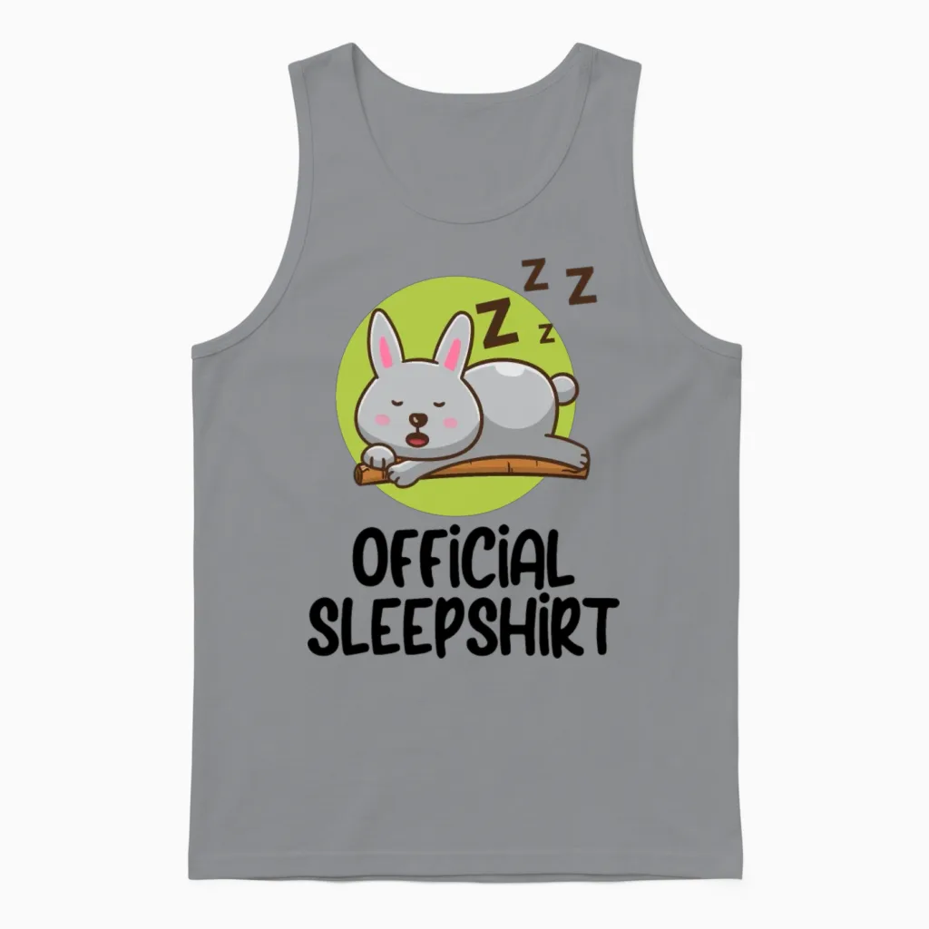Funny Animal Shirt Funny Picture Unisex Tank Top in Sport Grey