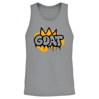 Minimalist Graffiti Art Featuring Bold Goat Unisex Tank Top - Sport Grey – 2