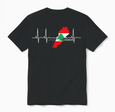 I Love Lebanon, Libanesische Flagge, Lebanese Flag, Libanon Unisex T-Shirt - Black