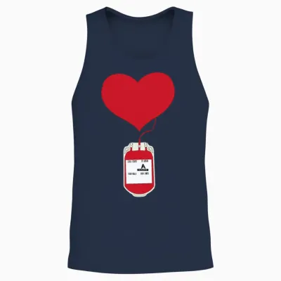 Donating Blood Is an Act of Love Unisex Tank Top - Navy