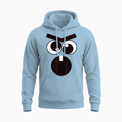 Creepy Carrots Face Halloween Costume Unisex Hoodie - Light Blue