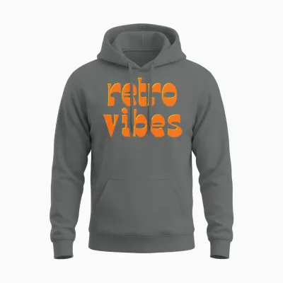 Retro Vibes Unisex Hoodie - Graphite Heather