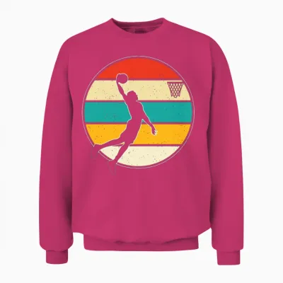 Retro Vintage Basketball Unisex Sweatshirt - Heliconia