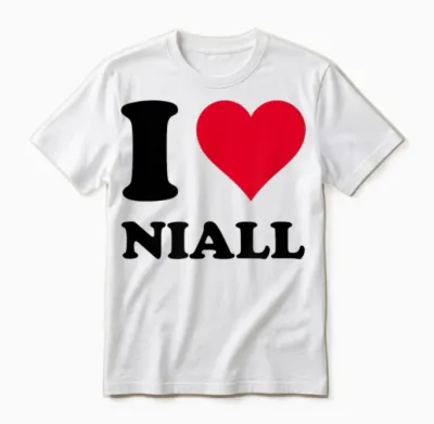 Herz Motiv Ich Liebe Niall Unisex T-Shirt - White