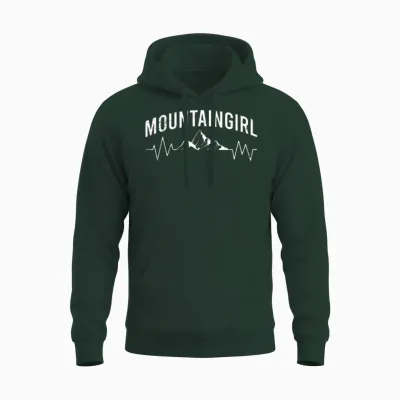 Mountain Girl Mountaineers Climbing and Hiking Unisex Hoodie - Forest