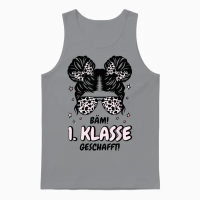 Bäm 1. Klasse Geschafft 2026 Abschluss 1. Klasse Unisex Tank Top - Sport Grey