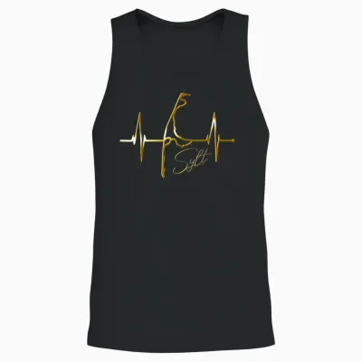 Sylt Skyline Herzschlag Nordsee Herz Nordfriesen I Love Sylt Unisex Tank Top - Black