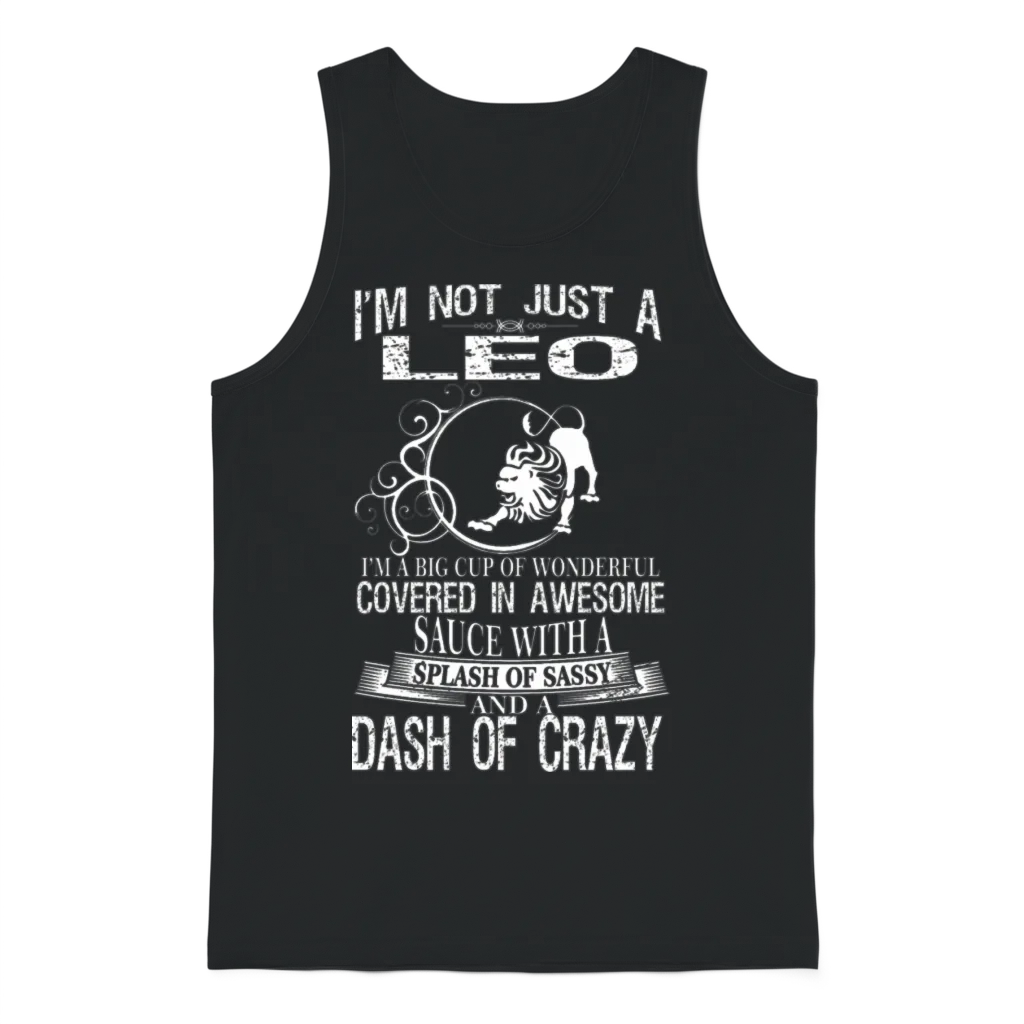 Leo Splash of Sassy and a Dash of Crazy Unisex Tank Top - Black