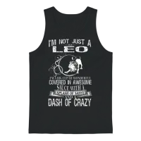 Leo Splash of Sassy and a Dash of Crazy Unisex Tank Top - Black – 1