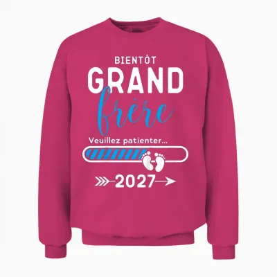 Enfant Futur Grand Frère 2027, Bientôt Grand Frère 2027 Unisex Sweatshirt - Heliconia
