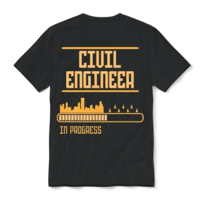 Engineer Graduation Civil Engineering Student Unisex T-Shirt - Black