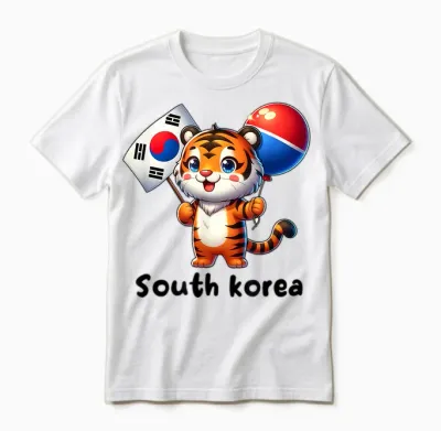 Südkorea T-Shirt Korea Flagge Für Männer/frauen/jugendliche/kinder Unisex T-Shirt - White