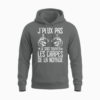 Carp Carpist Humour | Carp Fisherman | Fish T-Shirt, Black, S Unisex Hoodie - Graphite Heather