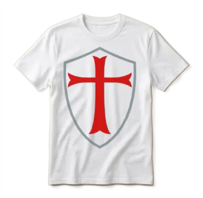 Knights Templar Shield Unisex T-Shirt - White