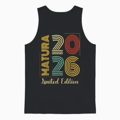 Matura 2026 Geschafft Retro Maturaabschluss Unisex Tank Top - Black