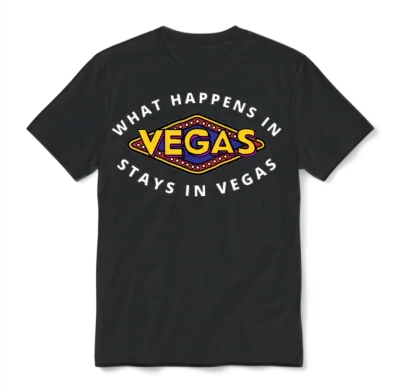 What Happens in Vegas Stays in Vegas Unisex T-Shirt - Black