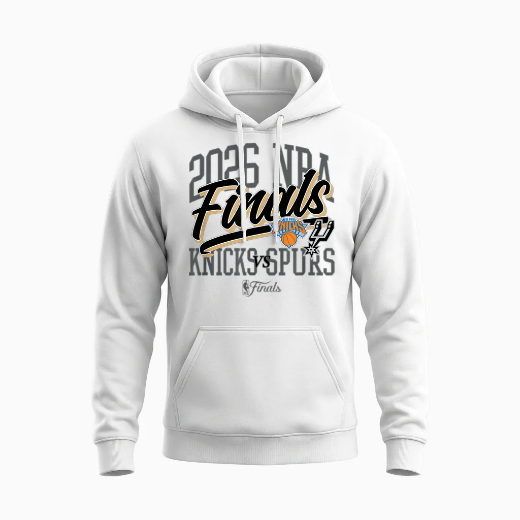 Nba 2026 Finals Knicks vs Spurs Final Flex Unisex Hoodie in White
