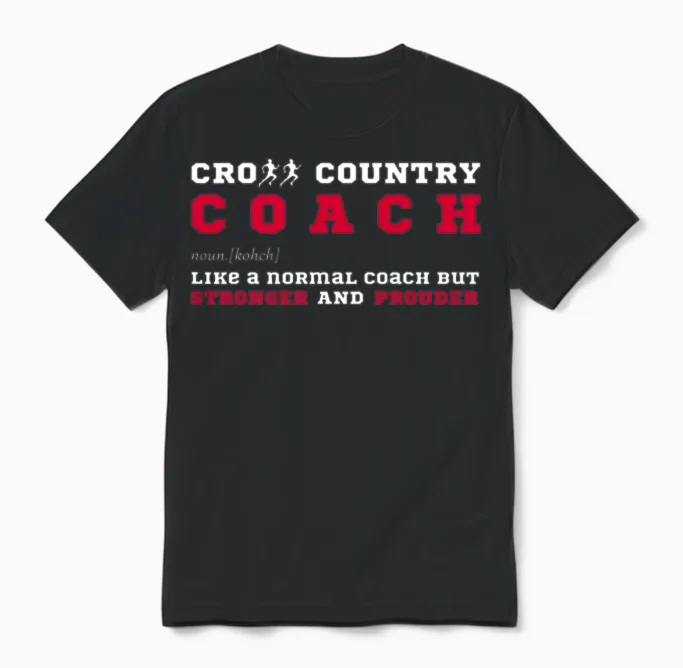 Cross Country Coach Sports Coaching Fun Definition Unisex T-Shirt in Black