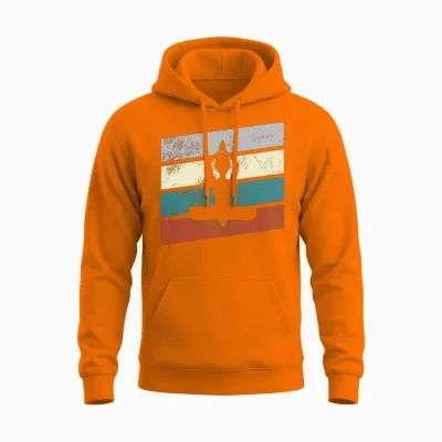Yoga Retro Unisex Hoodie - Safety Orange