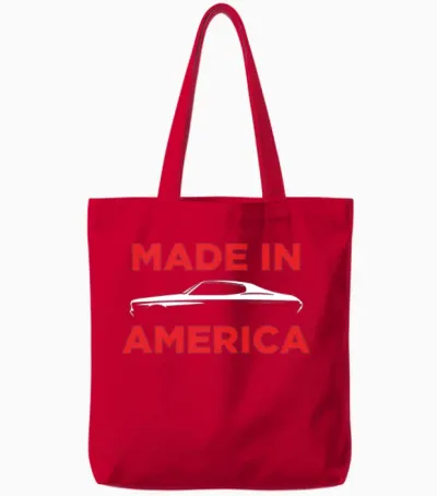 Chevelle Made in America Tote Bags - Red