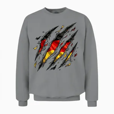 Deutschland Design Mit Der Deutschen Flagge Germany Unisex Sweatshirt - Sport Grey