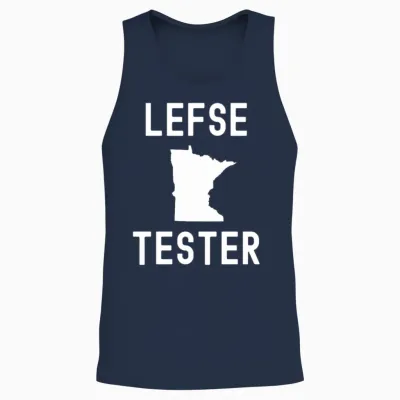 Lefse Tester Funny Norwegian Treat Unisex Tank Top - Navy